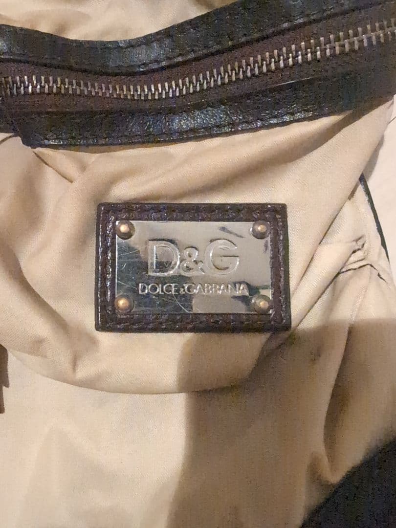 DOLCE&GABBANA ナイロン製ベージュショルダーバッグ