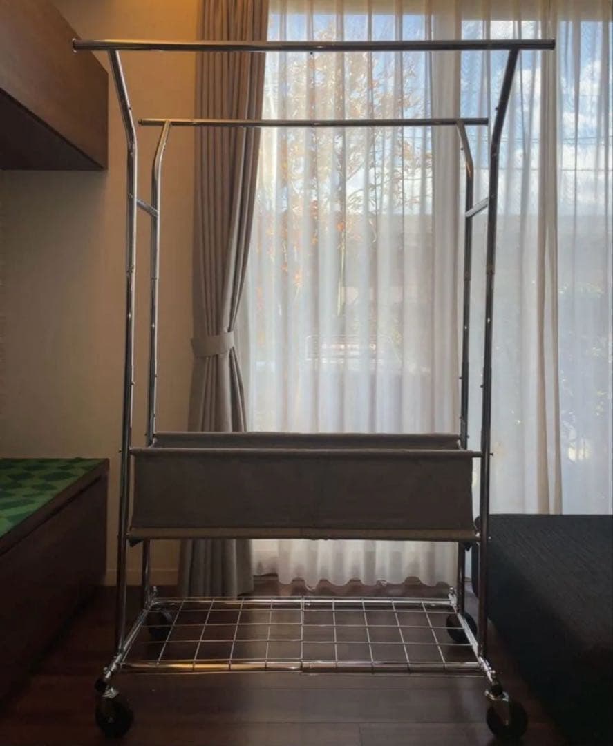 日本未発売 HOKEEPER ダブルハンガーレール 283kg ハンガーラック