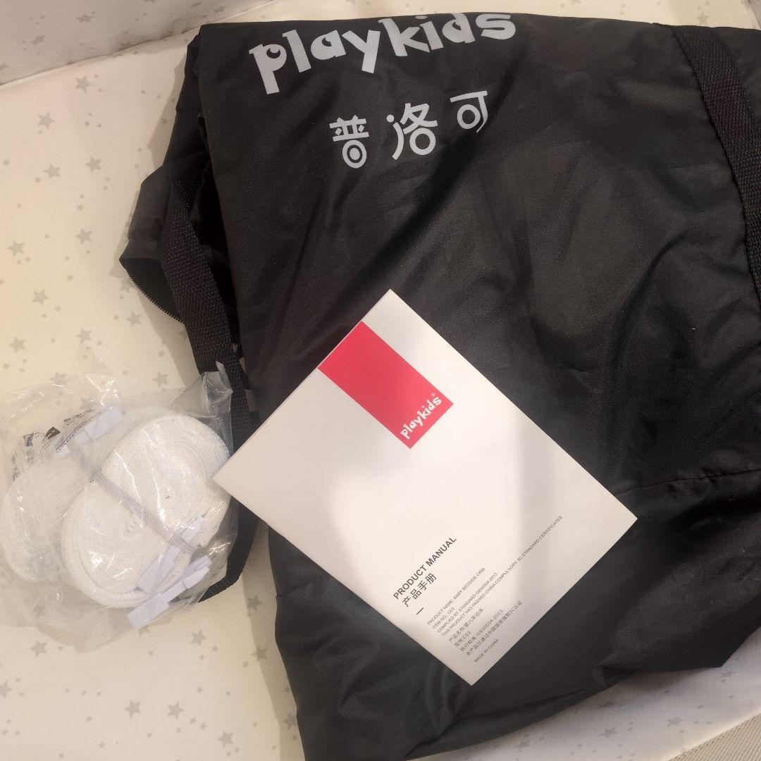 Playkids ベビーベッド グレー