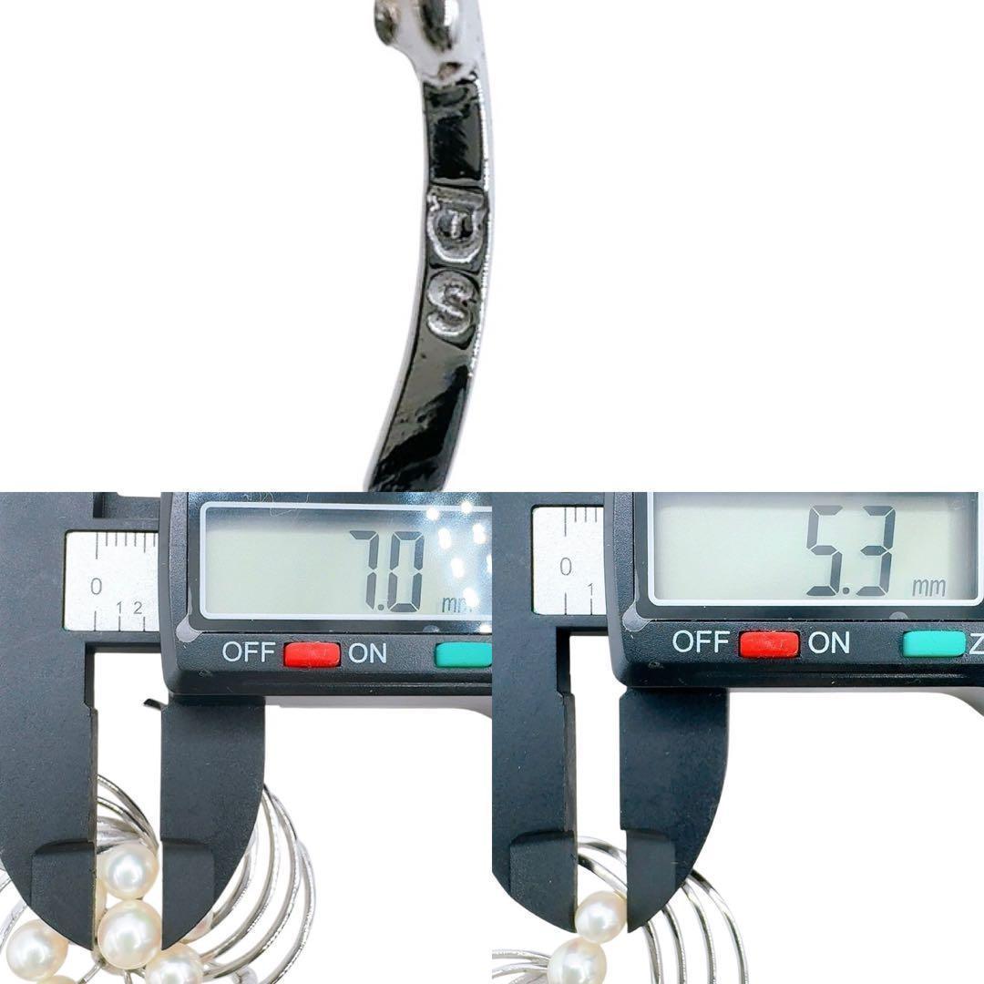 【希少/美品】タサキ ブローチ パール 真珠 7mm ラウンド シルバー 刻印