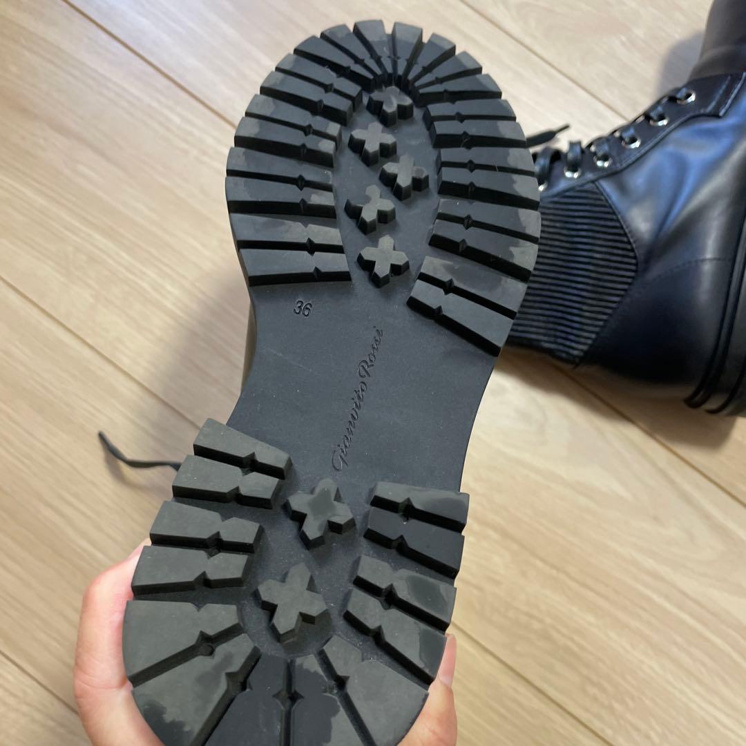 ジャンヴィトロッシ　Gianvito Rossi コンバットブーツ　36