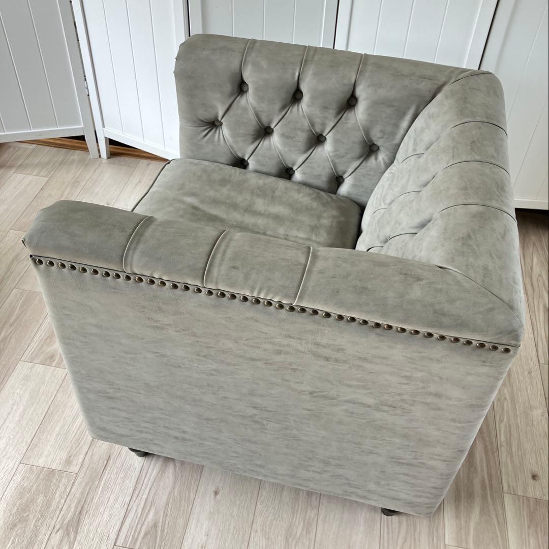 最終値下げ！VINCENT ヴィンセント ソファ1人掛け クラシック グレー