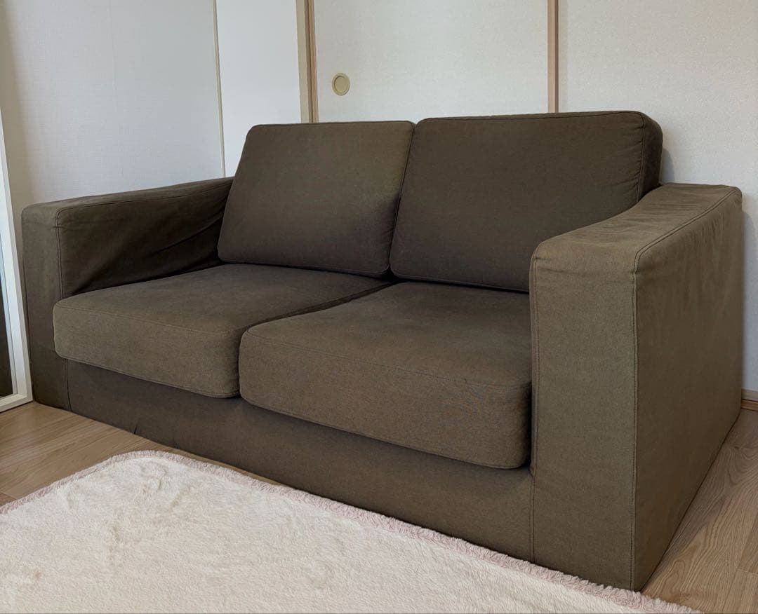 無印良品　2シーターソファ ブラウン