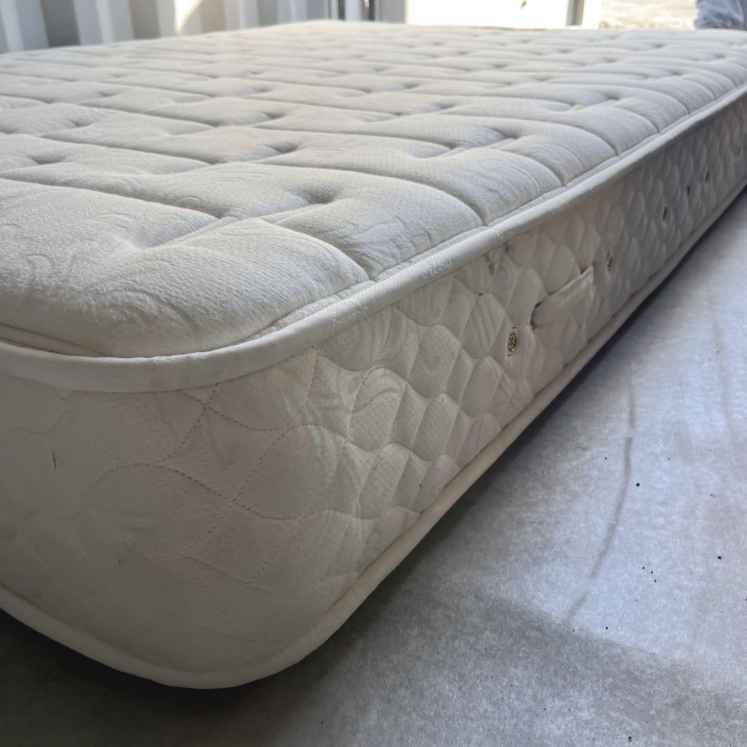取付無料！日本ベッド ビーズポケット 快眠 おしゃれホワイトクイーンマットレス