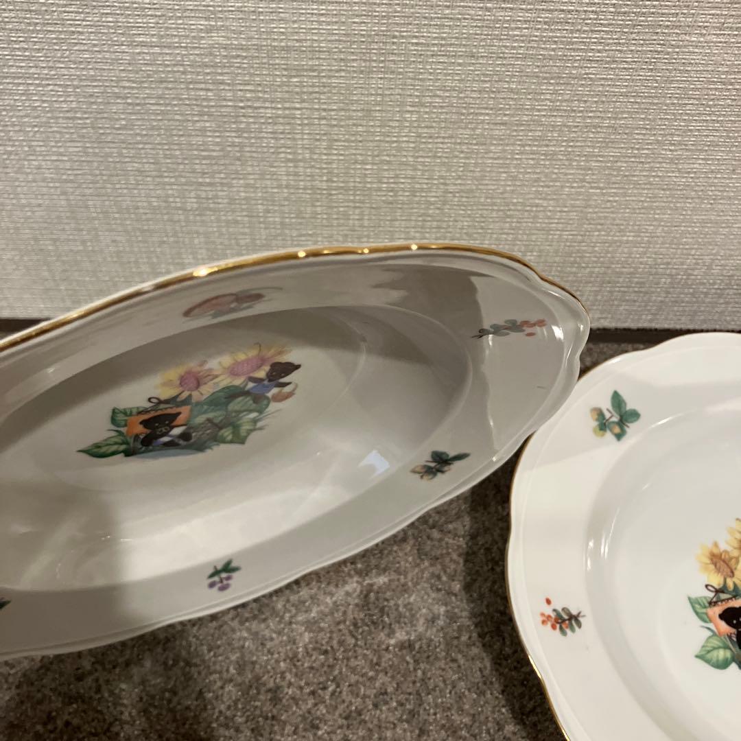 ポーランド製　食器　スープ皿　ケーキ皿　くま