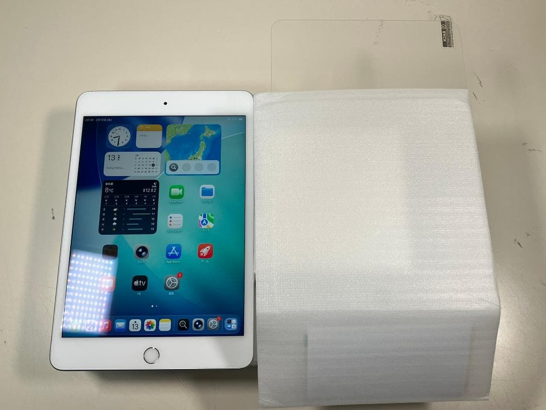 iPad mini5 シルバー 64GB WI-FI カバーガラス付 中古品