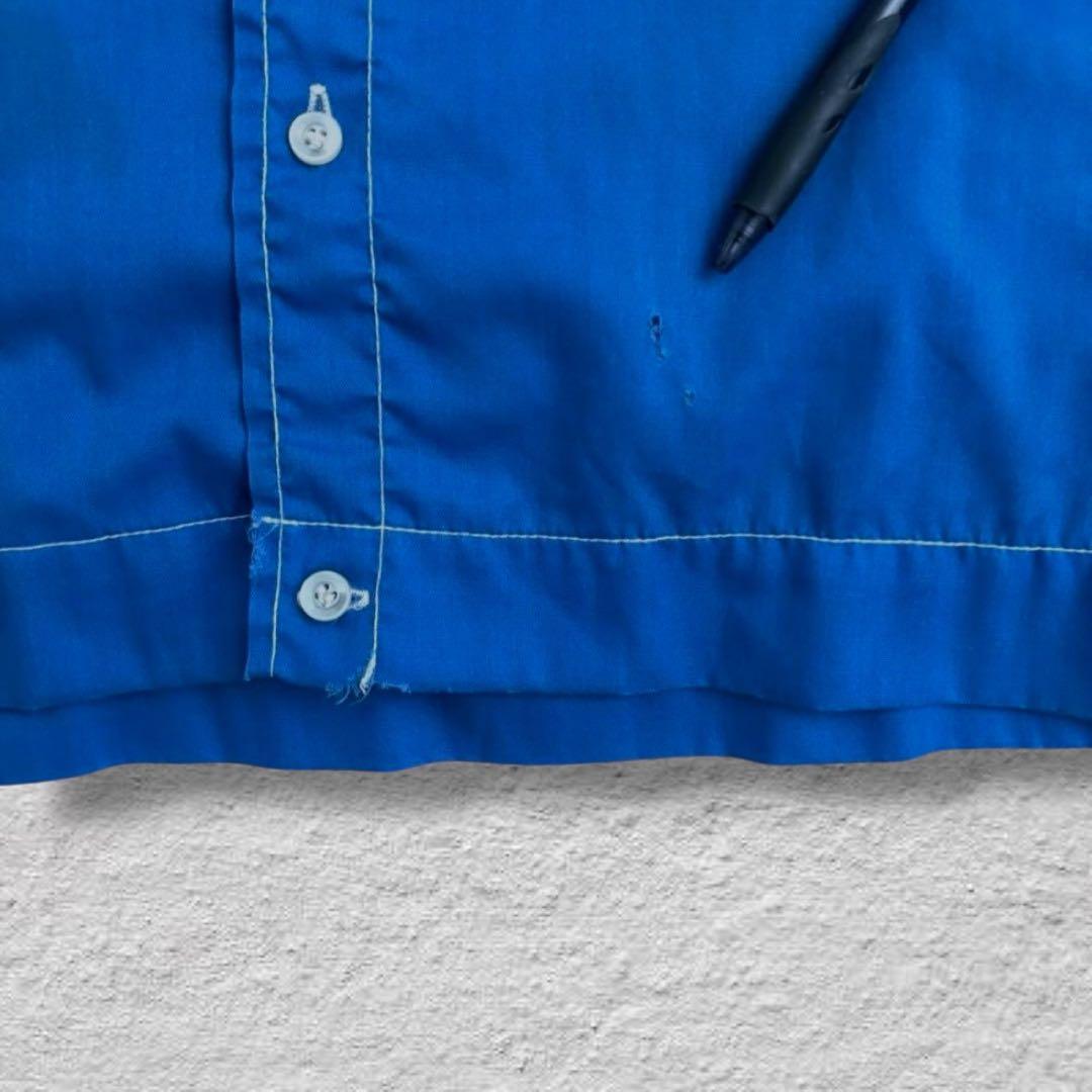 ヒルトンボーリングシャツ70s刺繍USA製チェーンステッチvintage古着