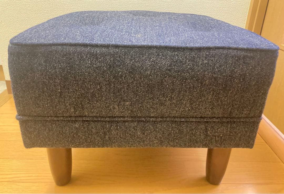☆超激カワ！！ カリモク60 オットマン タープブルー ソファ KARIMOKU
