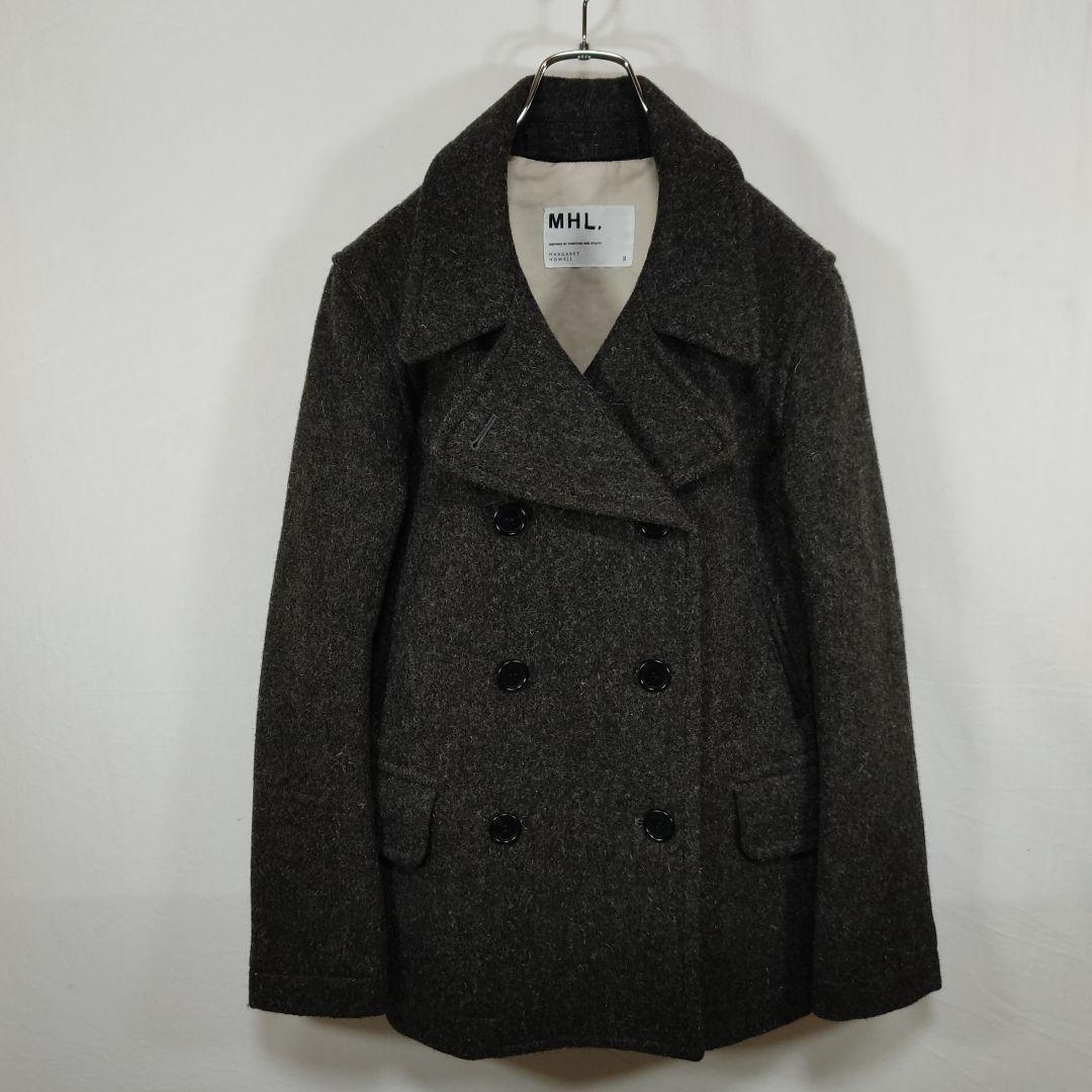 MARGARET HOWELL　ピーコート　ウール100%　チャコールグレー