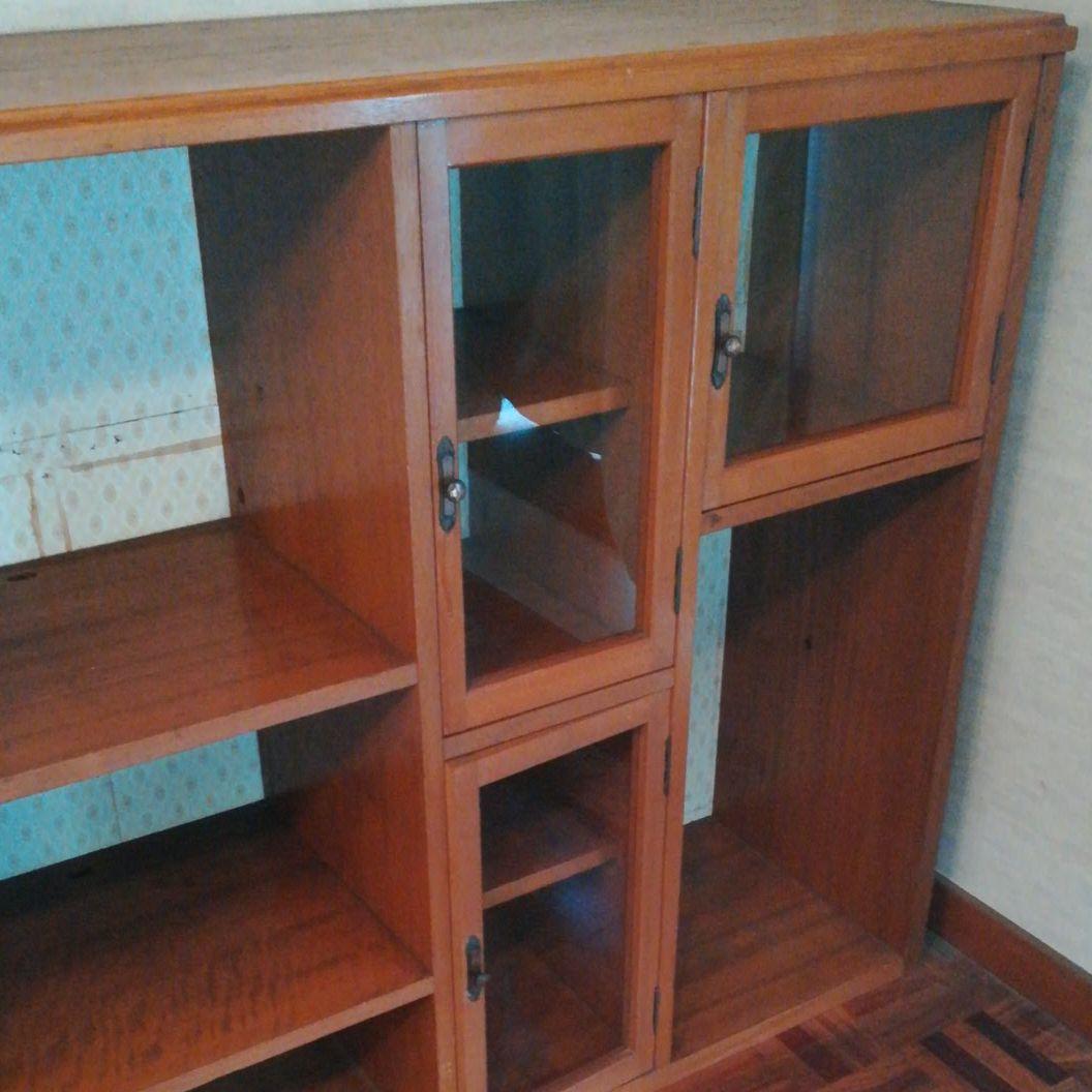 レトロ　ガラス扉家具