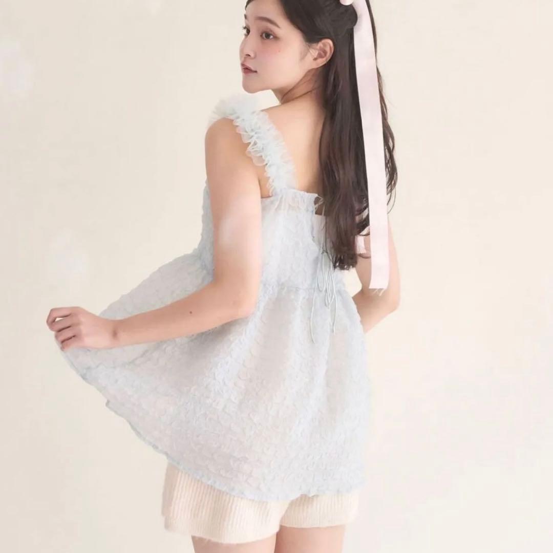 新品muguet fairly tulle pepulum blouseぺプラム