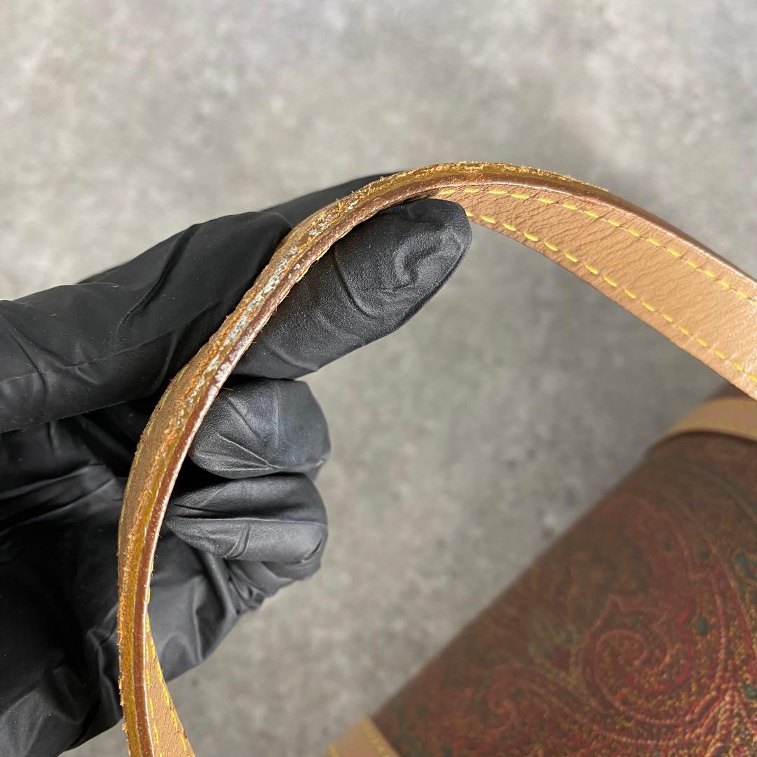 良品 ETRO エトロ ドラム型 ミニ ボストンバッグ ハンドバッグ ペイズリー