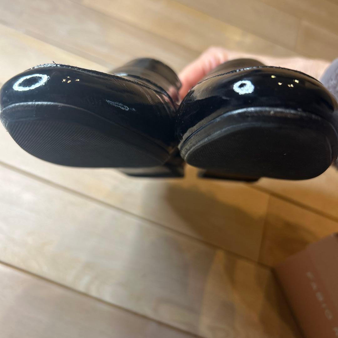 Fabio Rusconi モカデザインレザーシューズ （ブラックエナメル）37