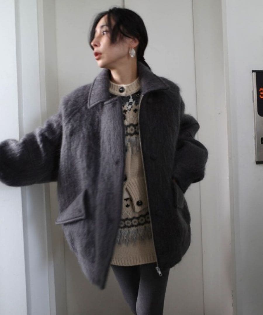 UND MOHAIR SHAGGY FLIGHT JACKET⭐︎コート