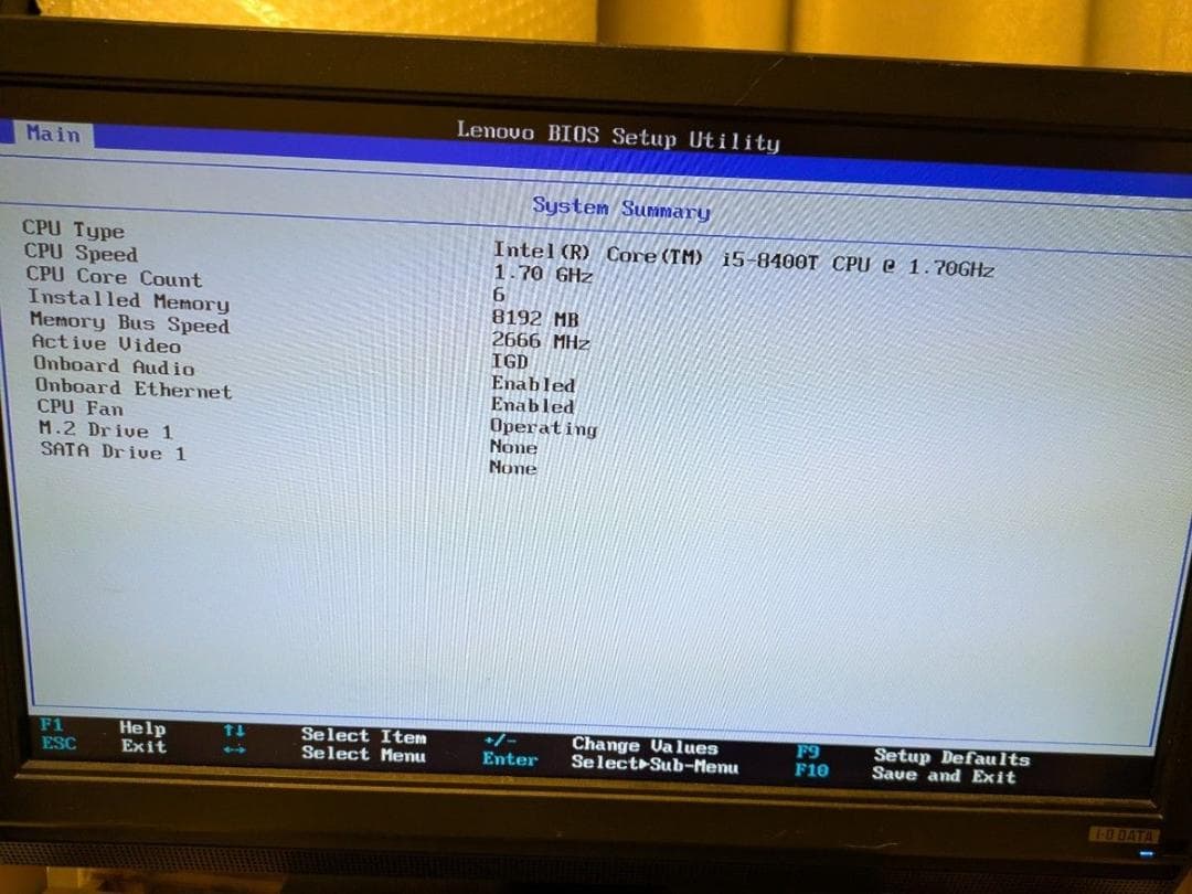 Lenovo ThinkCentre M720q i5-8400T 8GB 2台