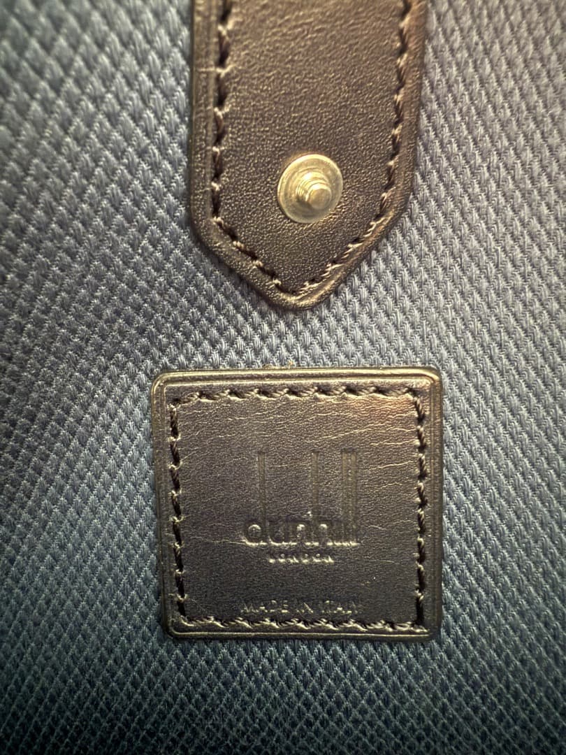 【値下げ】DUNHILL ダンヒル ネイビー レザー ビジネスバッグ