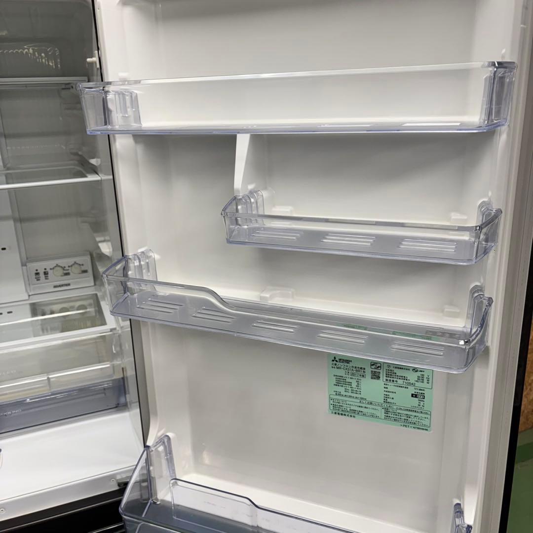 511 格安 三菱 大型冷蔵庫 300L強 自動製氷 右開き ブラウンカラー