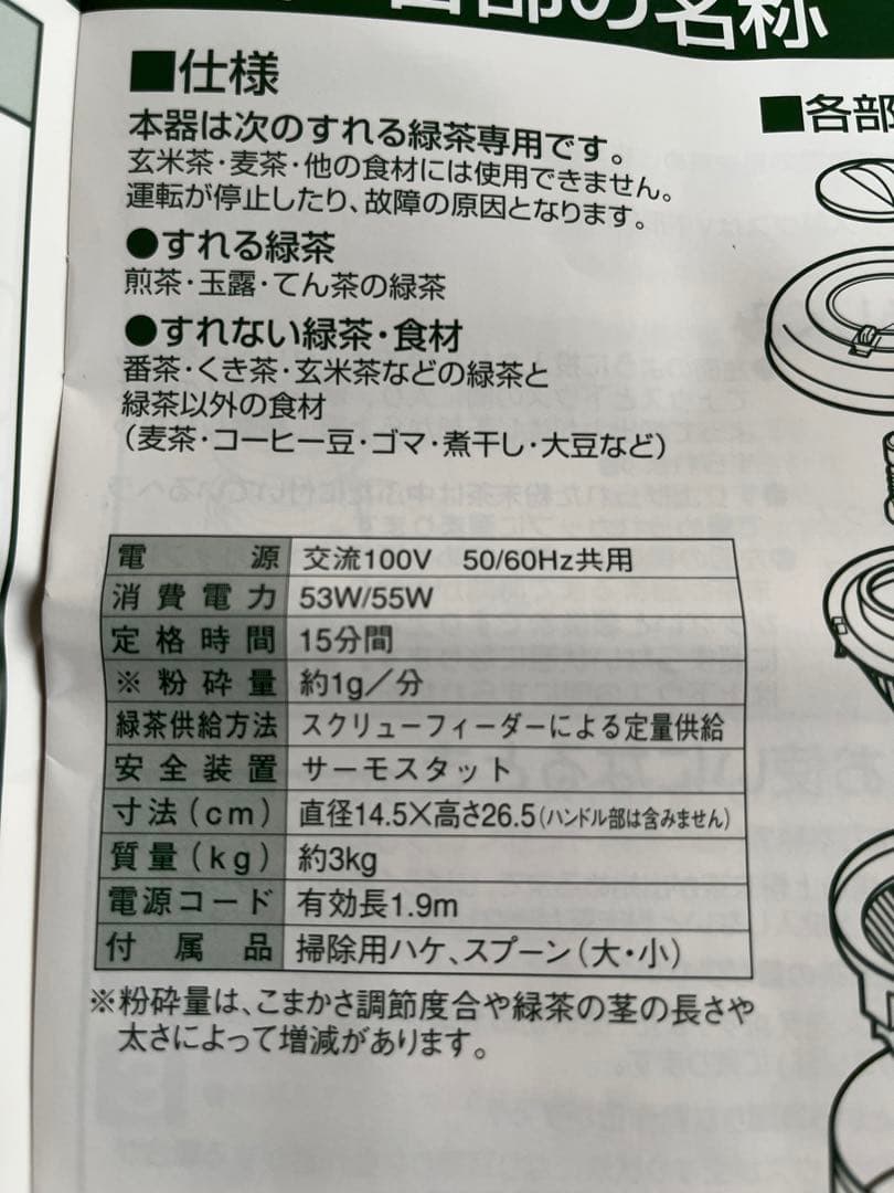 2台組　新品　臼式お茶粉末器 ティープル　Lー100