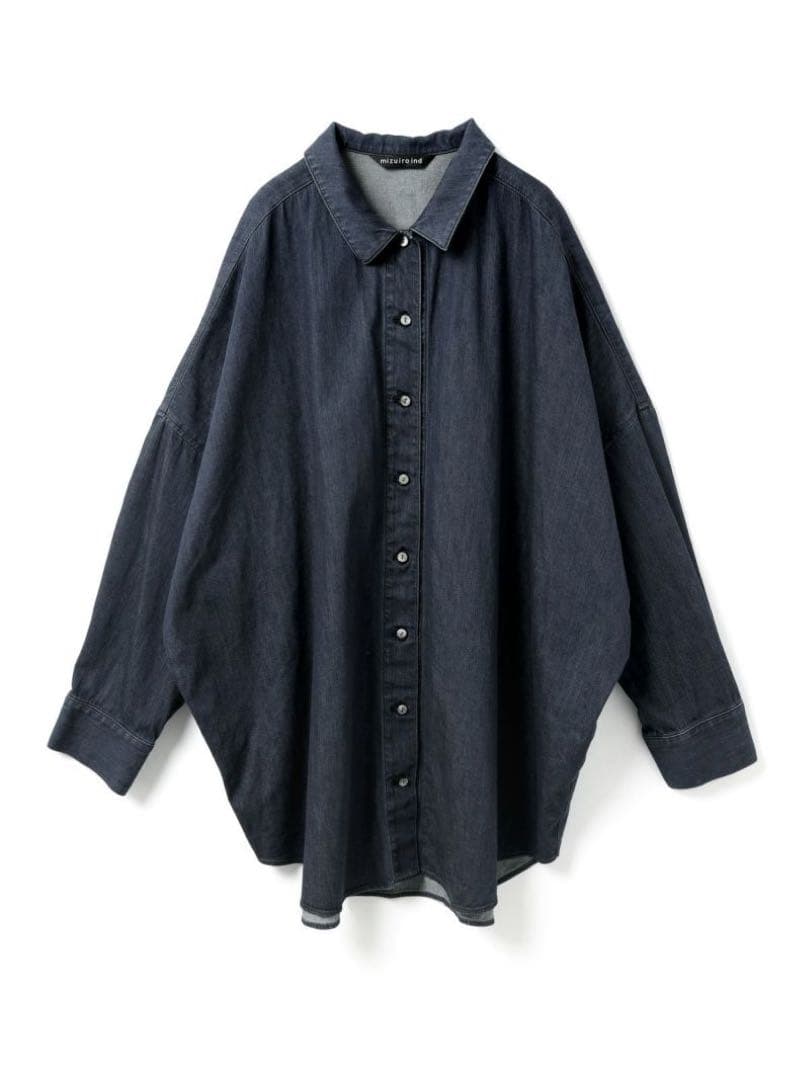 mizuiro ind デニムワイドシャツ