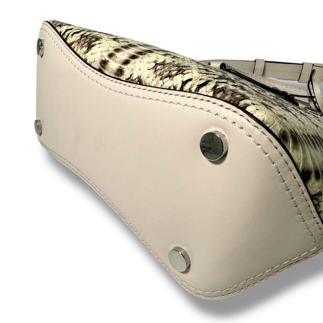 《入手困難》マイケルコース ハンドバッグ 2way パイソン柄 型押し レザー