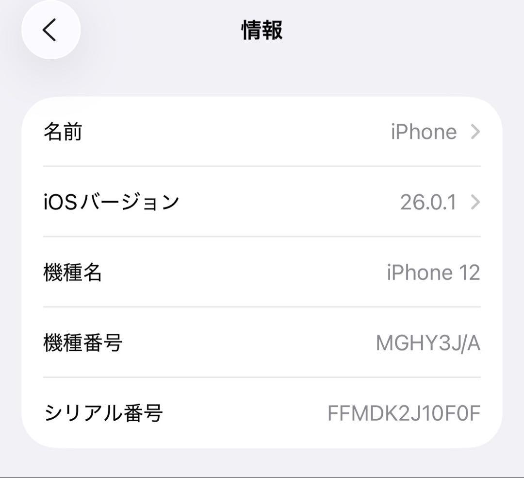 値下げ　iPhone 12 本体　128GB 充電ケーブル付属　箱有り　グリーン