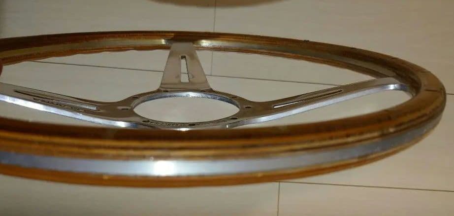 送料込み LECARRA レカラ ウッドステアリング 当時物 訳あり