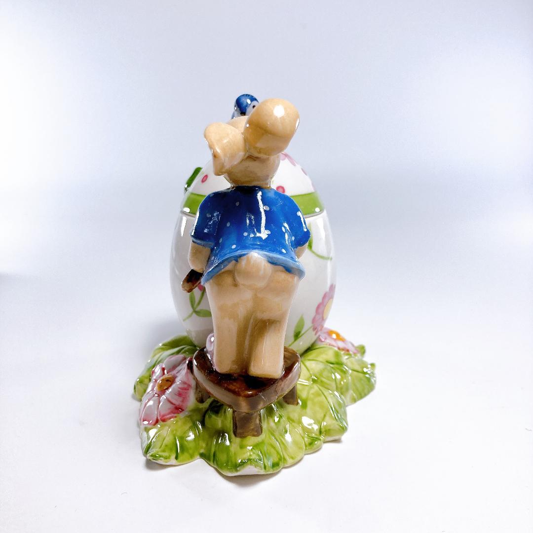 ビレロイ＆ボッホ イースターエッグ うさぎ 小鳥 小物入れ　|3162|