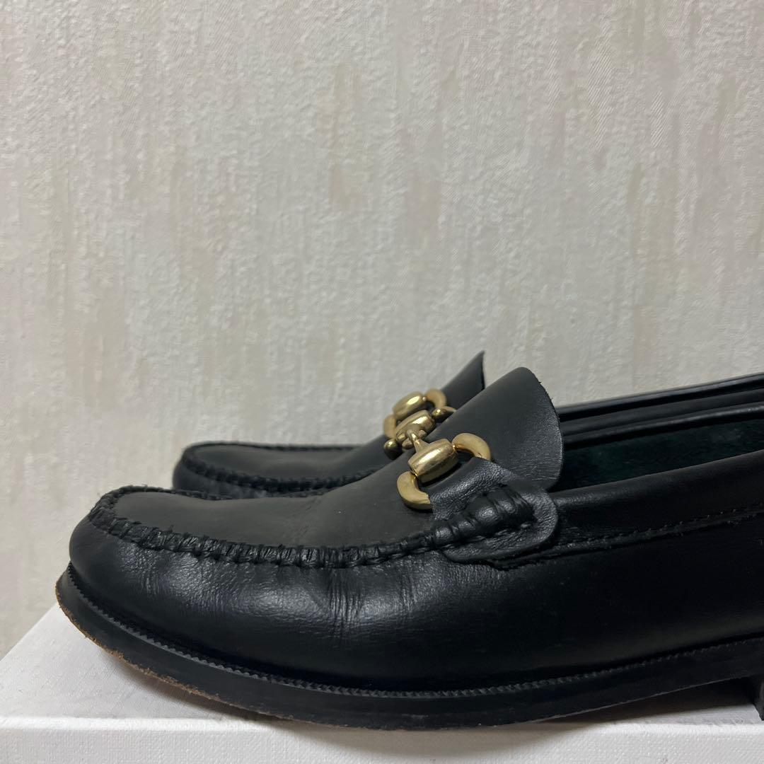 アルテサノスARTESANOSレザービットローファードレスシューズ37ブラック黒