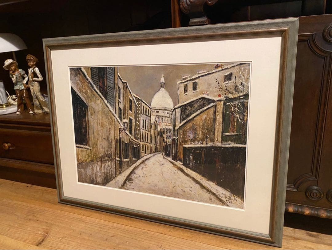 モーリス ユトリロ サン・ラススティック通り 額縁 アート インテリア