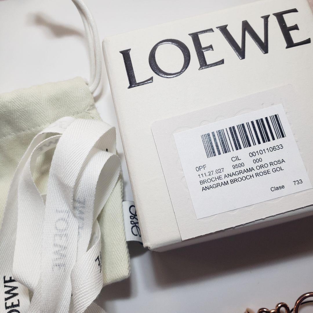 新品同様 LOEWE アナグラムローズゴールド ブローチ ピンクゴールド ロエベ