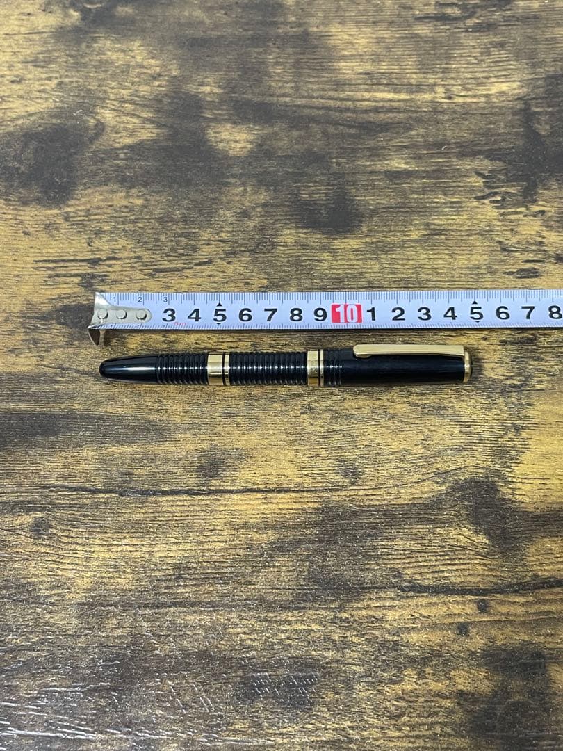 未使用に近い　1970年代　初期型　ギャザード　エボナイト　14金　万年筆　中字