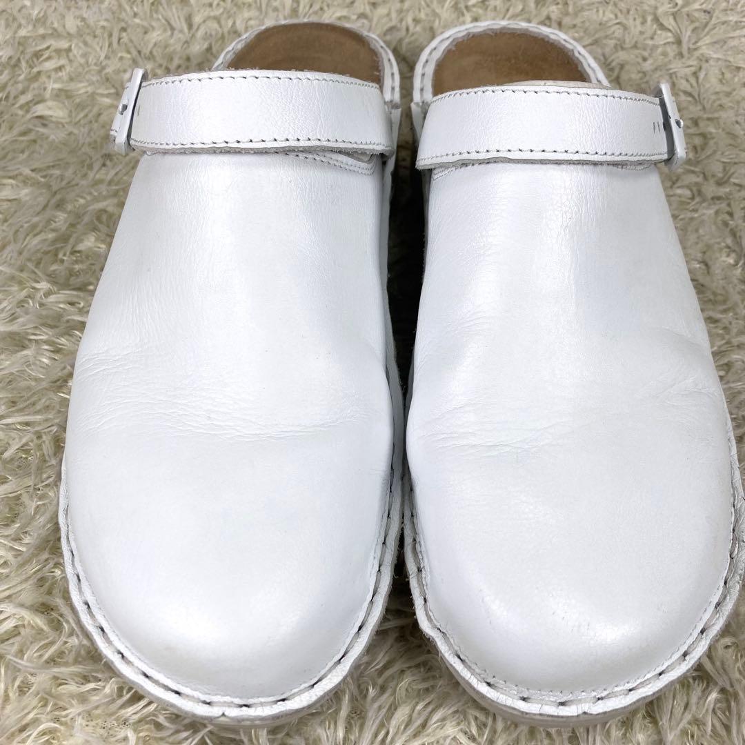 『極美品』NAOT IRIS サボサンダル ホワイト レザー ナオト アイリス