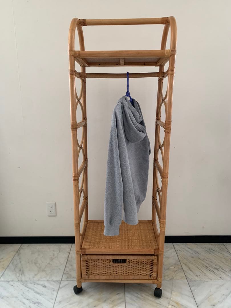 【yuさん専用】ラタン　籐　収納棚　ラック　アーチ型　ラタン家具　ビンテージ