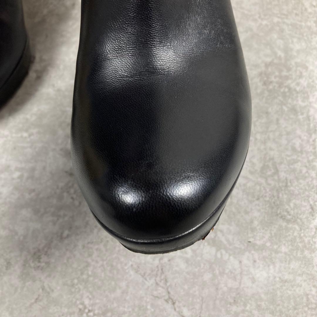 GUCCI グッチ　レザー　ロングブーツ　37.5 バンブー　フリンジ　チャーム