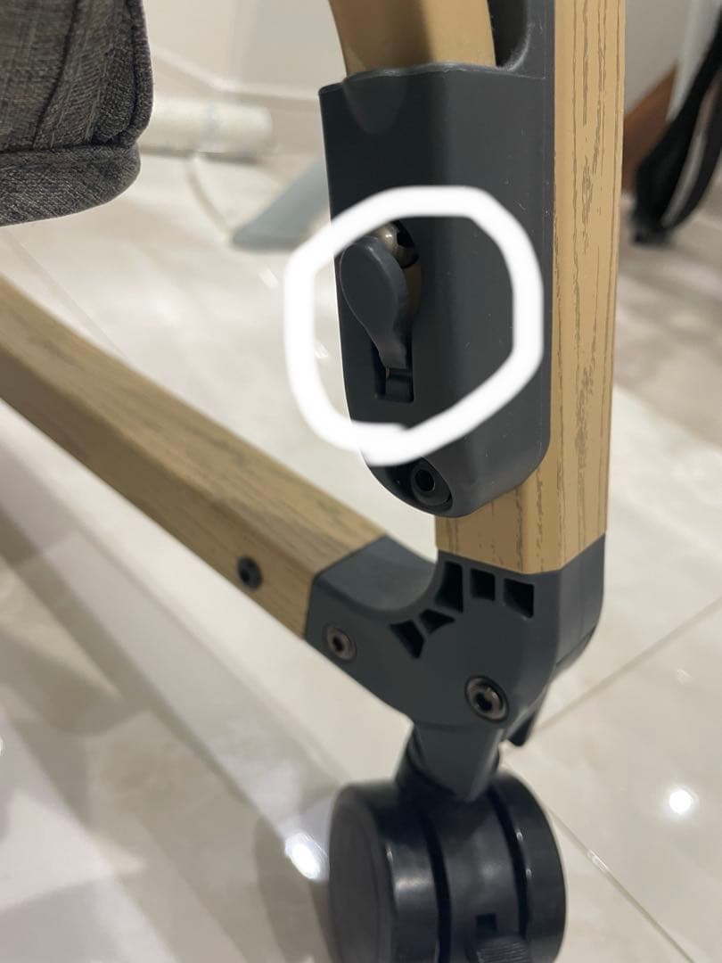 本日15時までです【新品・未使用】訳あり　HZDMJ ベビーベッド　グレー