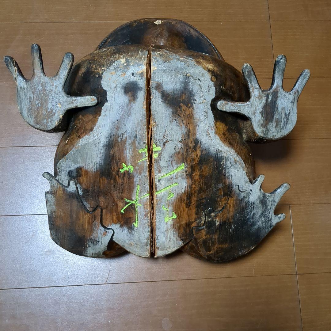 木彫り　亀　一刀彫　木製　古道具　アンティーク　レトロ　雑貨　骨董　手彫り