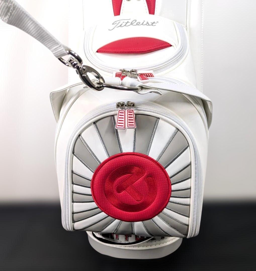 9.5型キャディバッグ　カート型　ホワイト　KABUKI　シングルストラップ