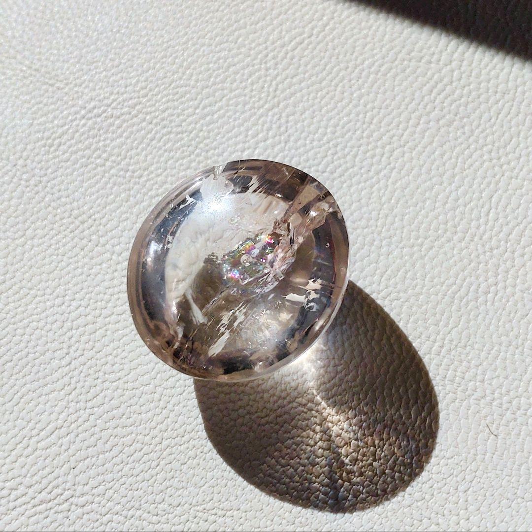 ☆超希少・鑑別付☆　水入り水晶　虹　レインボークォーツ　アイリスクォーツ　ルース