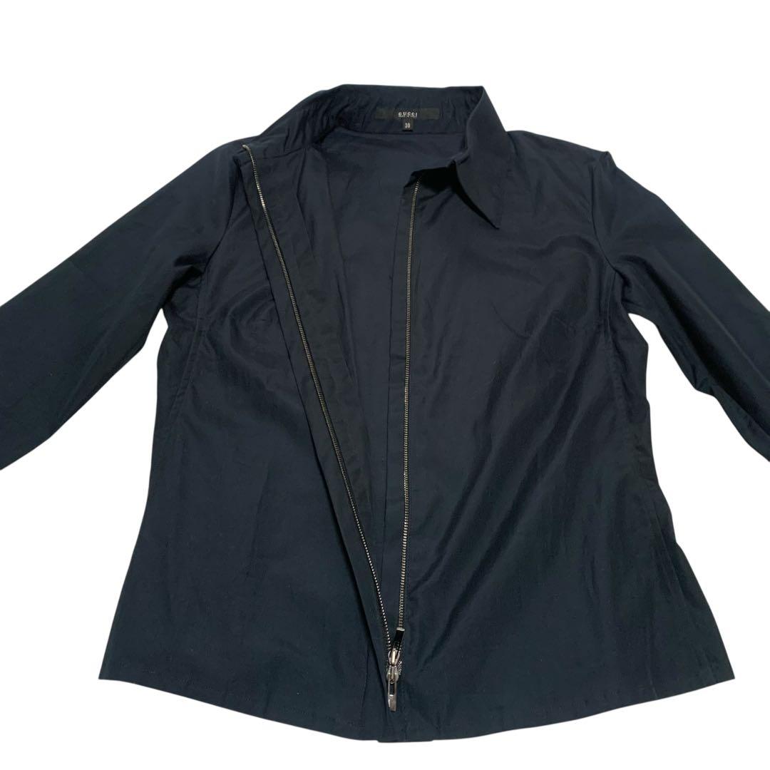 GUCCI グッチ　レディース　シャツ　黒　ブラック　サイズM 38