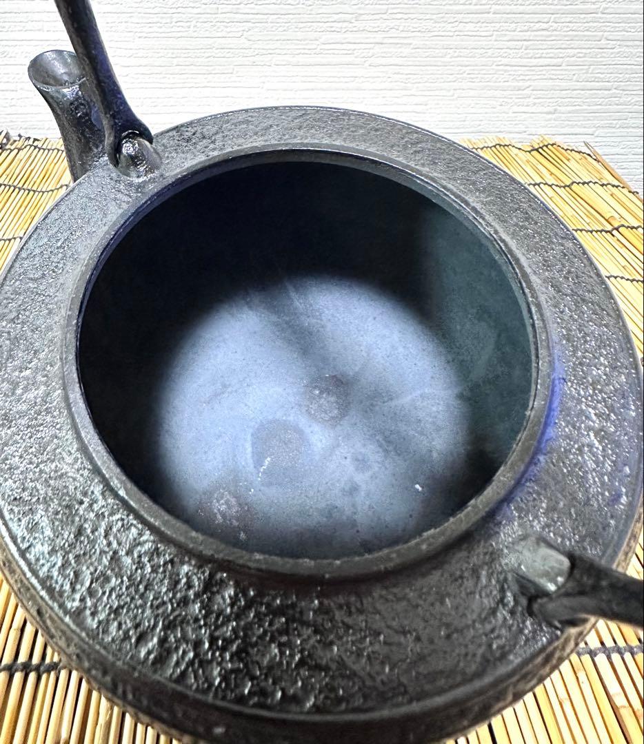 新品、供箱等付属品付 南部岩鋳四代目清末作 丸型肩付亀甲 ♡様売約済み