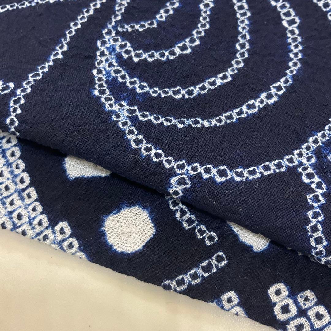 厳選◆夏物浴衣◆美品◆愛知県有松鳴海絞り◆木綿◆総手絞り◆裄69.5丈156.5