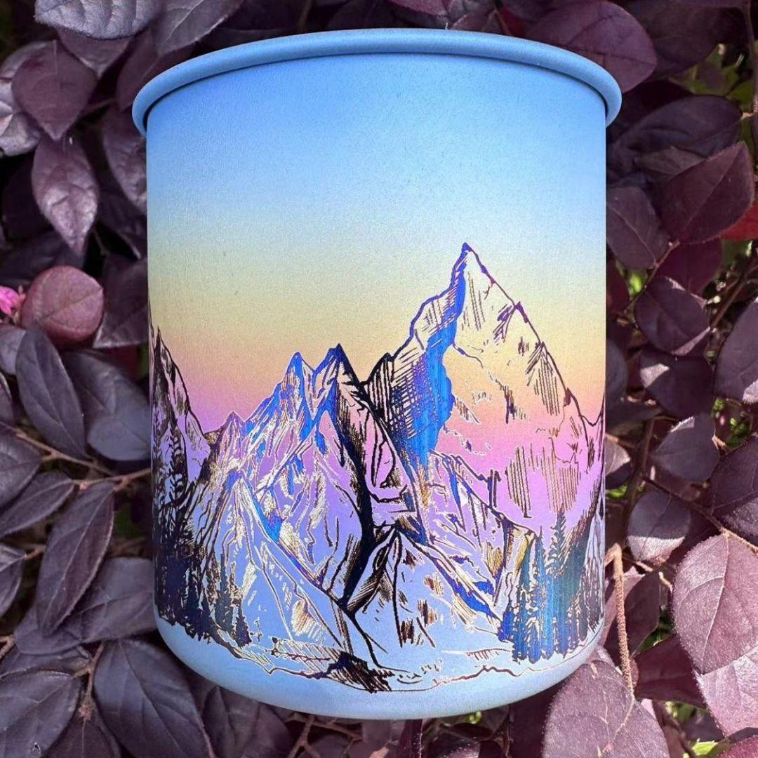 スノーピーク チタンマグ カスタム 陽極酸化 450mlナムチャバルワ　カラフル