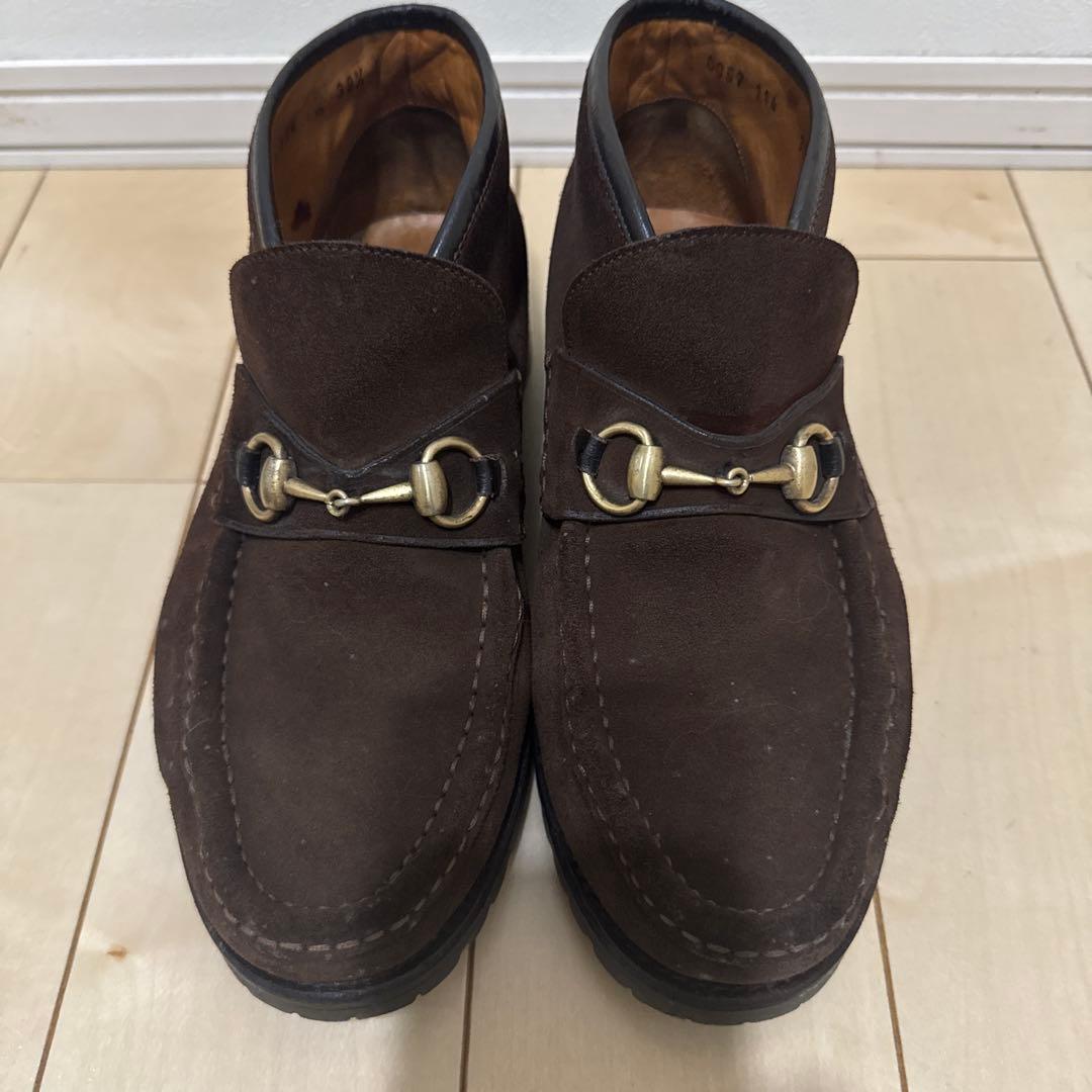 GUCCI スウェードブーツ　ビットモカシン
