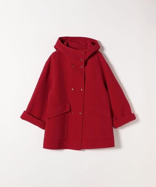 SHIPS any リバー フーデッド Aライン ミドル コート アウター