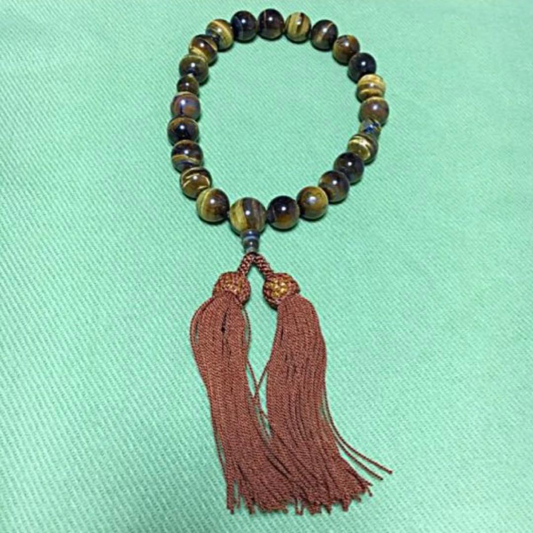 新品！タイガーアイ大玉念珠