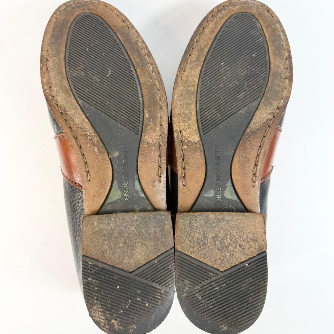 ジョンストン＆マーフィー　タッセル ローファー(8)革靴　イタリア製　フリンジ