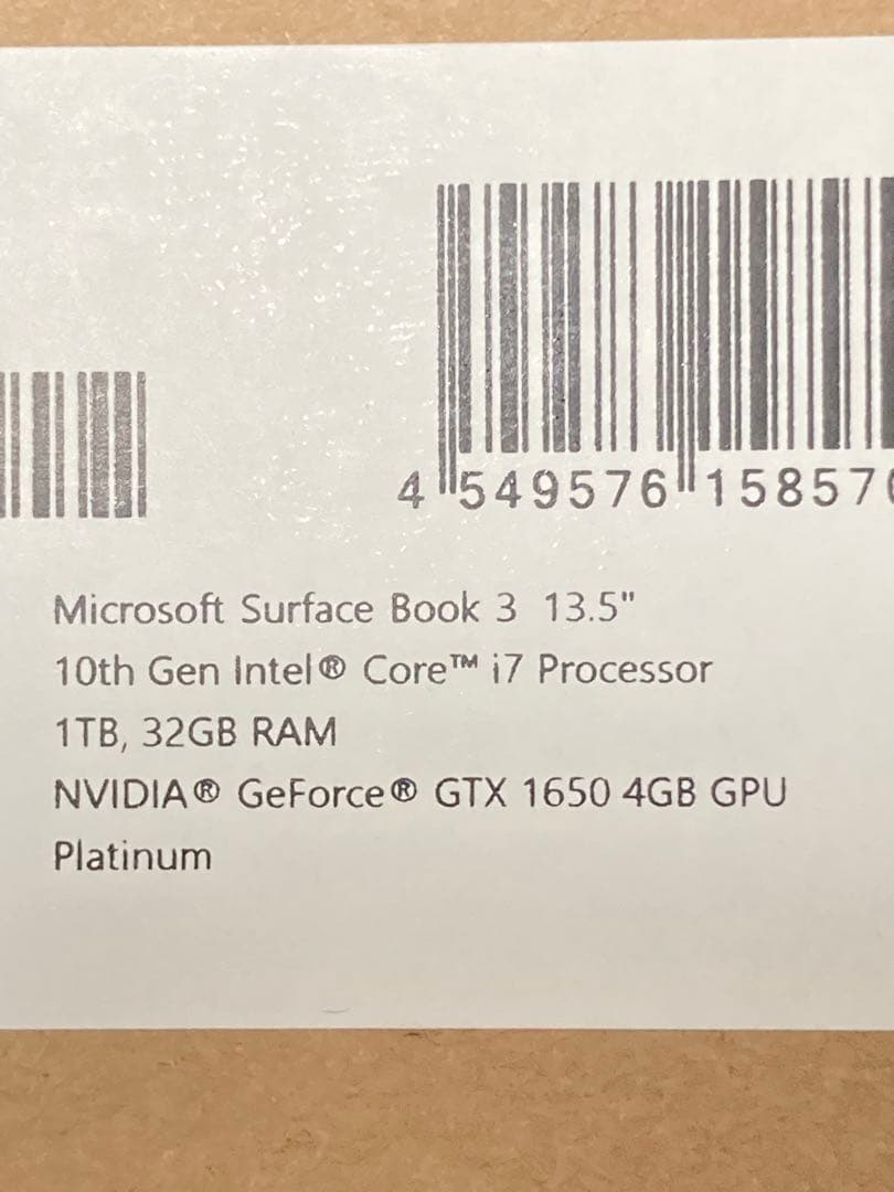 【未使用】Microsoft Surface Book 3 13.5