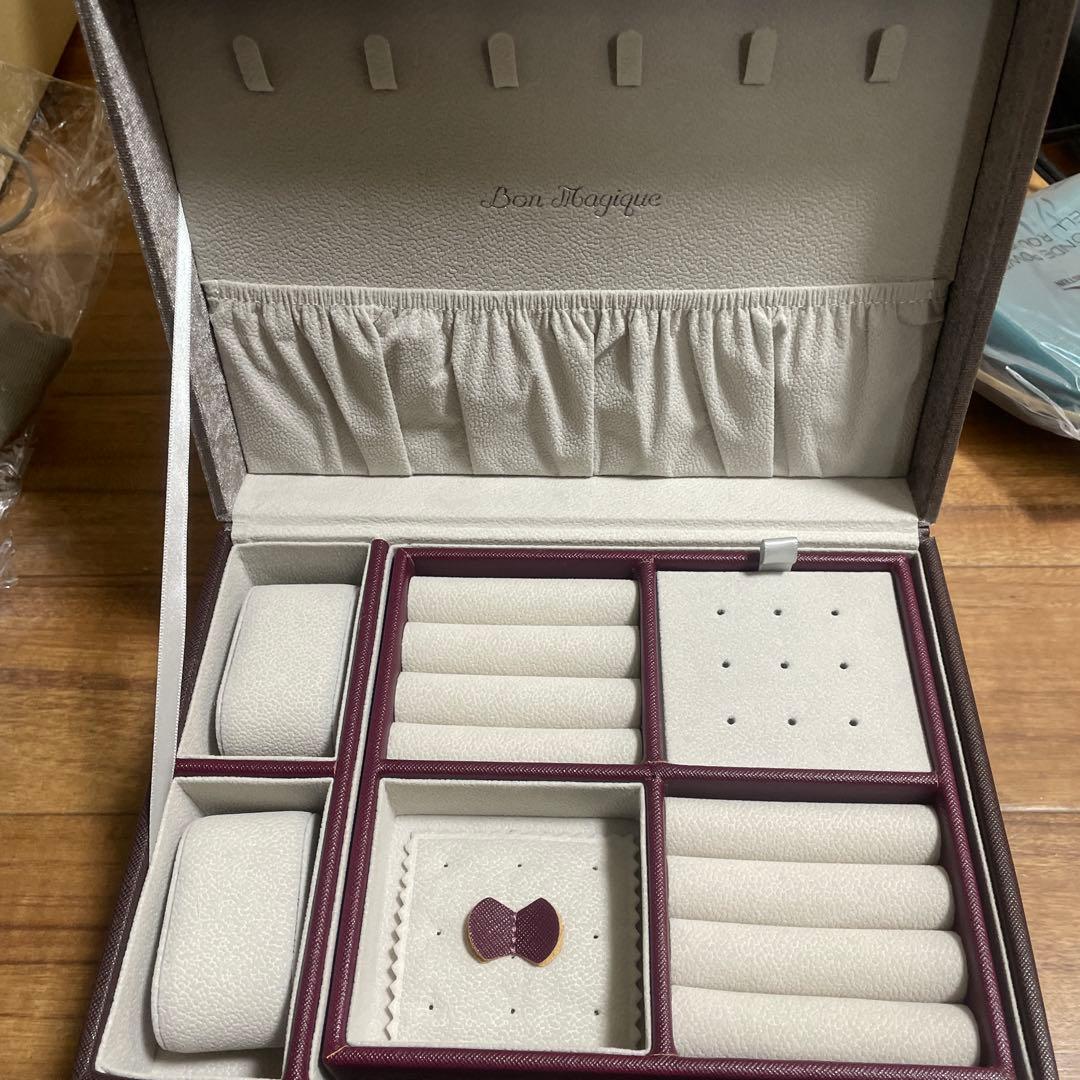 アクセサリーケース ブラウン シルバー