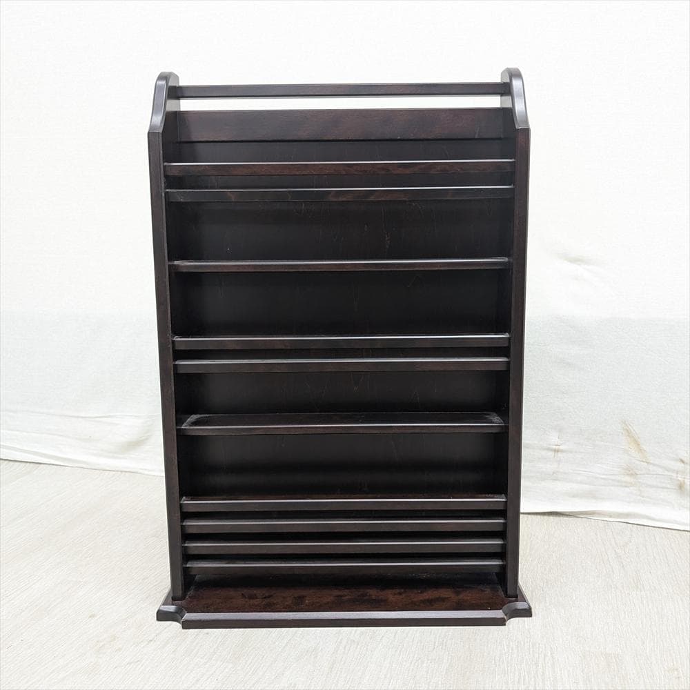 美品　北海道民芸家具　樺 カバ材　無垢　スリッパラック　スリッパ立て　玄関収納