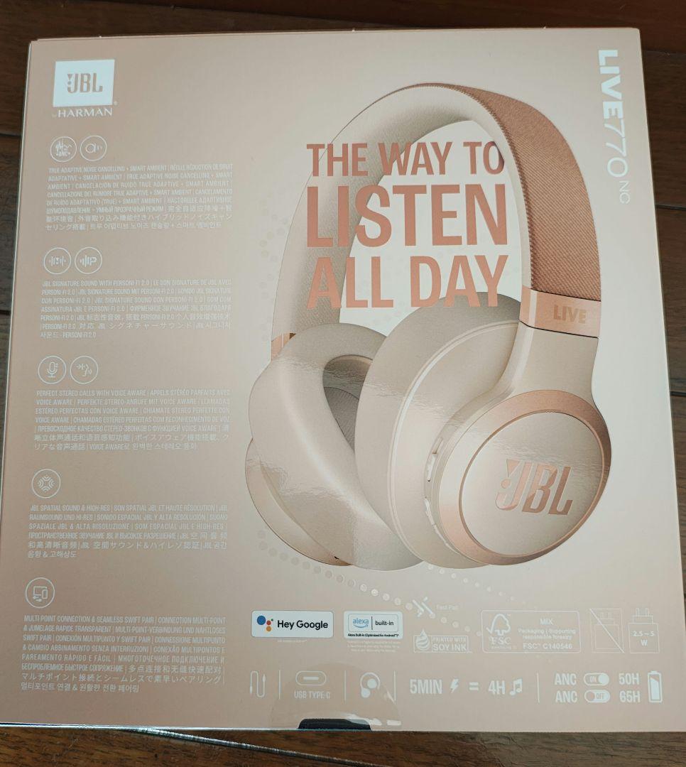 新品未開封　JBL LIVE770NC ワイヤレスヘッドホン サンドストーン